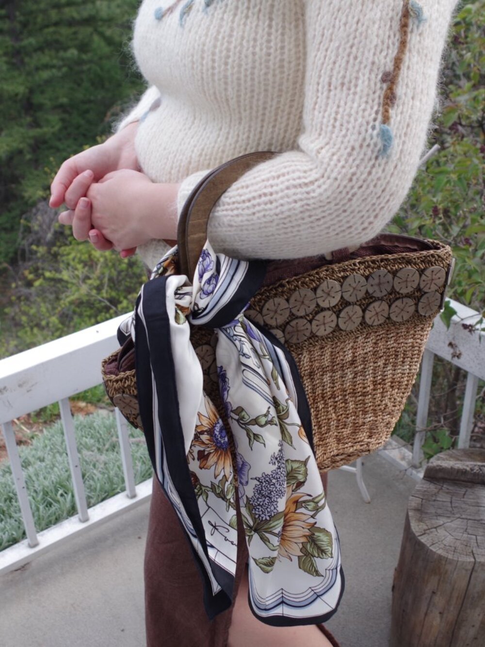 Beautiful Floral  Scarf By Foiln